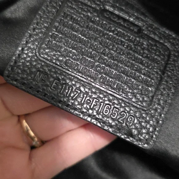 Coach Y2K Penelope Pebbled Leather Satchel Shoulder Bag Black Turnlock - Picture 13 of 13